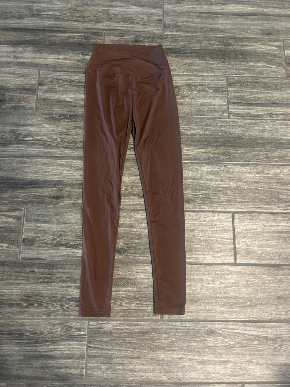 Women's High-Rise Chocolate Brown Leggings